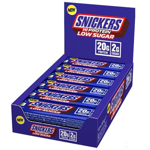 Mars Protein Snickers Low Sugar High Protein Bars, 1x57 Grams/12 bars box/