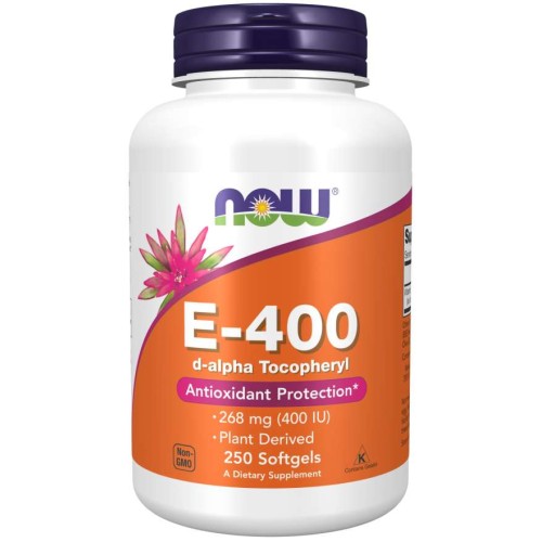 NOW Vitamin E-400 Natural ( d-alpha Tocopheryl ), 250 Softgels