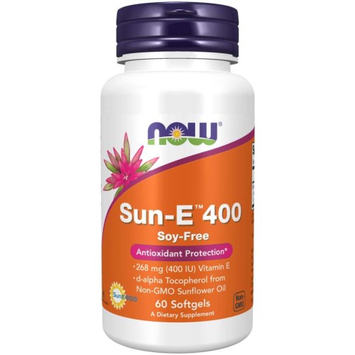 NOW Vitamin E-400 IU (Sun-E), 60 Softgels