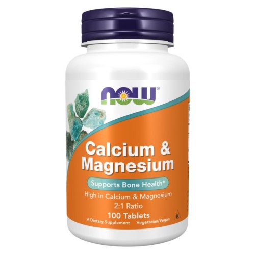 NOW Calcium & Magnesium, 100 Tablets