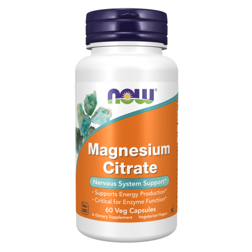 NOW Magnesium Citrate 400mg, 60 Veg Capsules
