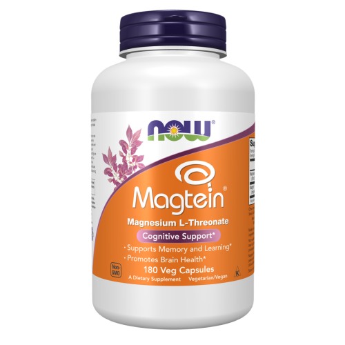 NOW Magtein Magnesium L-Threonate, 180 Veg Capsules