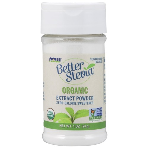 NOW Better Stevia Extract Powder Organic, 28 Grams