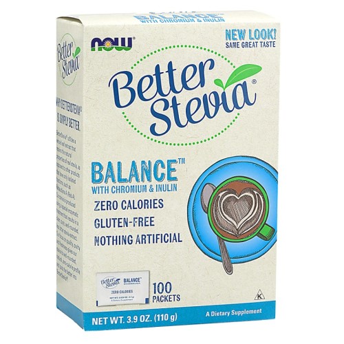 NOW Better Stevia Packets Balance, 100 Packets