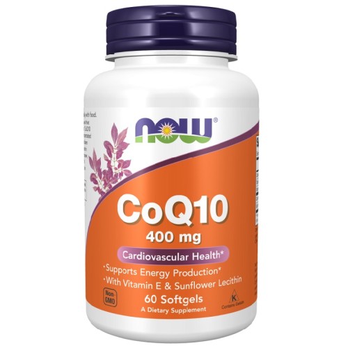 NOW CoQ10 400 mg, 60 Softgels