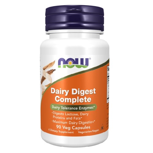 NOW Dairy Digest Complete, 90 Veg Capsules