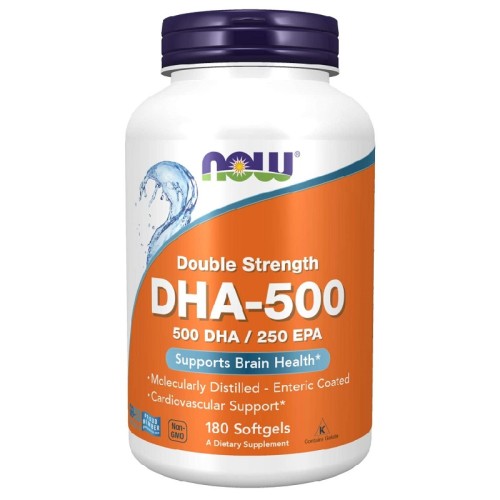 NOW DHA-500, 500 DHA / 250 EPA, 180 Softgels