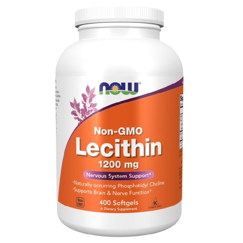 NOW Lecithin 1200mg Non-GMO, 400 Softgels