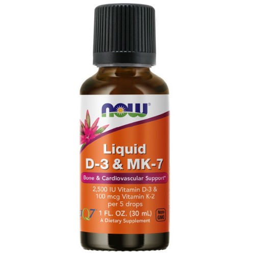 NOW Liquid D-3+MK-7, 30 ml