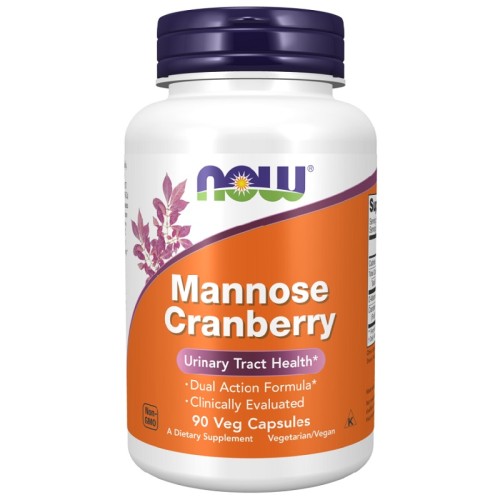 NOW Mannose Cranberry, 90 Veg Capsules