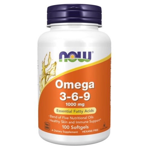 NOW Omega 3-6-9 1000mg, 100 Softgels