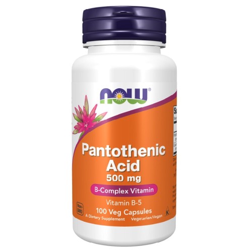 NOW Pantothenic Acid 500mg, 100 Capsules