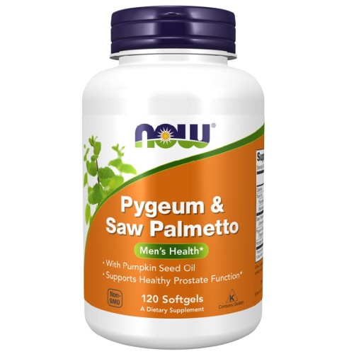 NOW Pygeum+Saw Palmetto, 120 Softgels