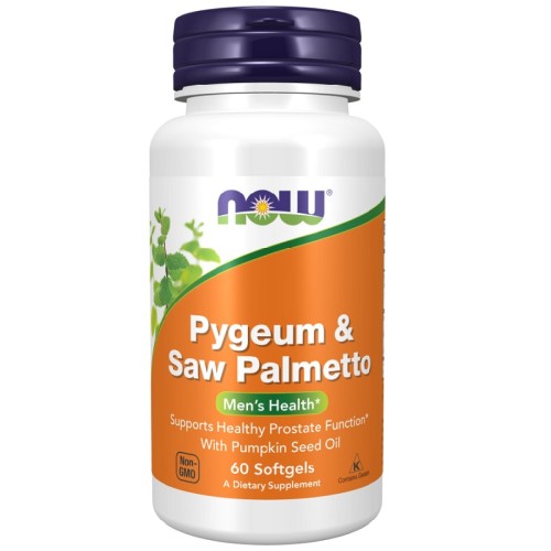NOW Pygeum+Saw Palmetto, 60 Softgels