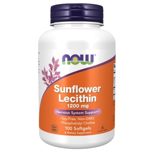 NOW Sunflower Lecithin 1200mg, 100 Softgels