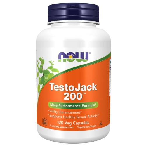 NOW TestoJack 200, 120 Veg Capsules
