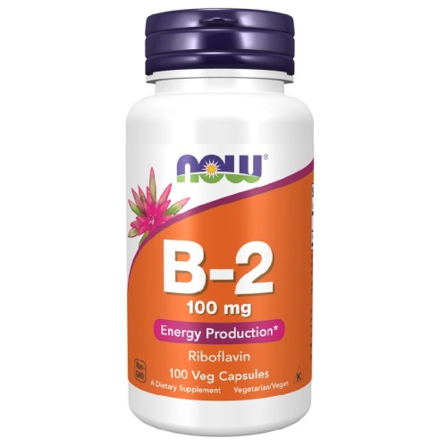 NOW Vitamin B-2 Riboflavin 100mg, 100 Capsules