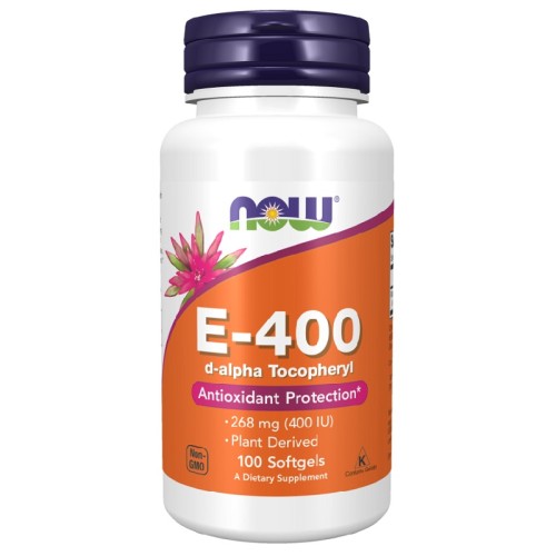 NOW Vitamin E-400 Natural ( d-alpha Tocopheryl ), 100 Softgels