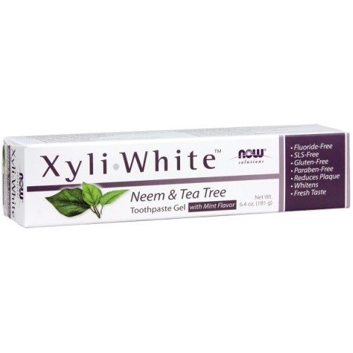 NOW XyliWhite Neem & Tea Tree Toothpaste Gel, 181 Grams