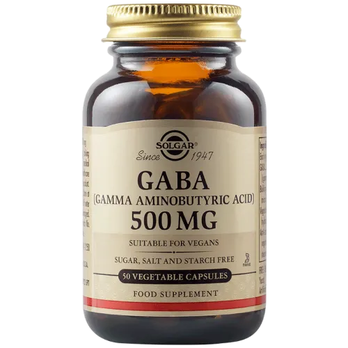 Solgar GABA 500 mg, 50 vegetable capsules