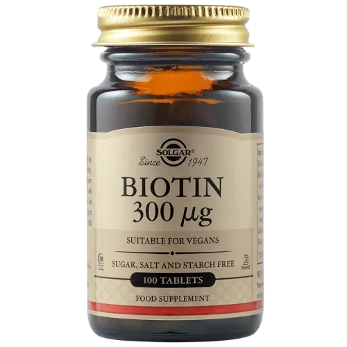Solgar Biotin 300 mcg, 100 tablets
