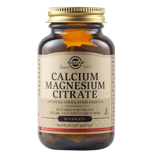 Solgar Calcium Magnesium Citrate, 50 tablets