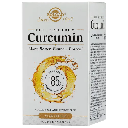 Solgar Full Spectrum Curcumin, 30 softgels