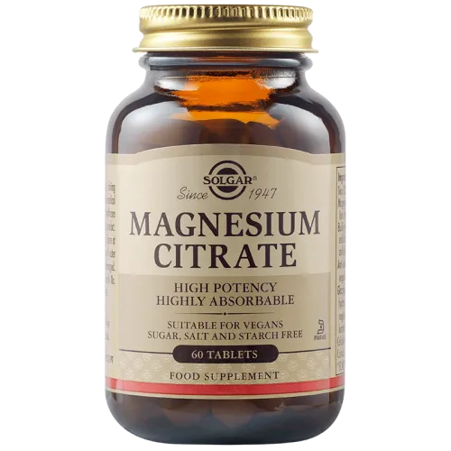 Solgar Magnesium Citrate 200 mg, 60 tablets