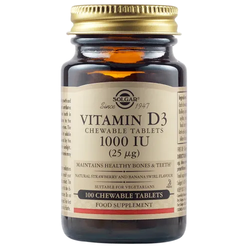 Solgar Vitamin D3 1000 IU, 100 chewable tablets